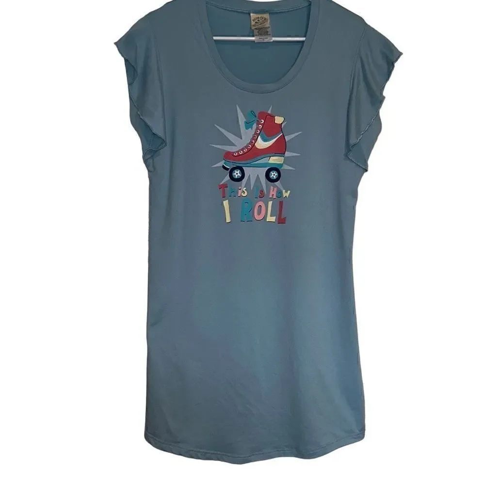 Ladies Size XS Nite Nite By Munki Munki "This Is How I Roll" Sleepshirt